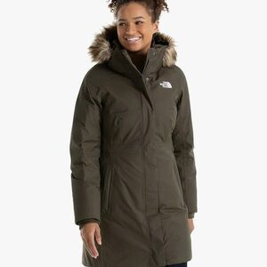 The North Face Down Women's Arctic Parka - Olive / New Taupe Green